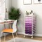 10-Drawer Rolling Storage Cart with Clear Drawers Steel Frame and Locking Wheels for Home or Office Use